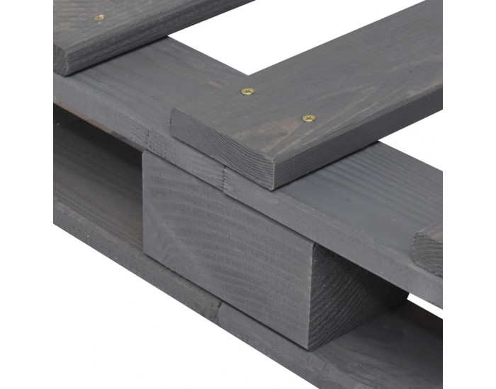 Sonata Палетна рамка за легло, сива, бор масив, 120х200 см