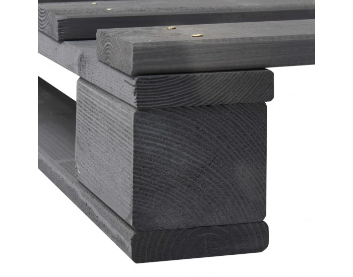 Sonata Палетна рамка за легло, сива, бор масив, 120х200 см