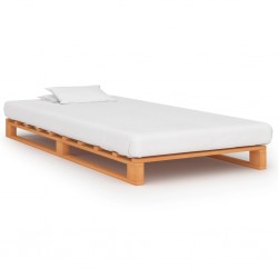 Sonata Палетна рамка за легло, кафява, бор масив, 90х200 см - Легла