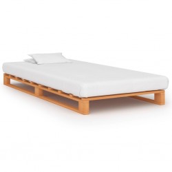 Sonata Палетна рамка за легло, кафява, бор масив, 100х200 см - Легла
