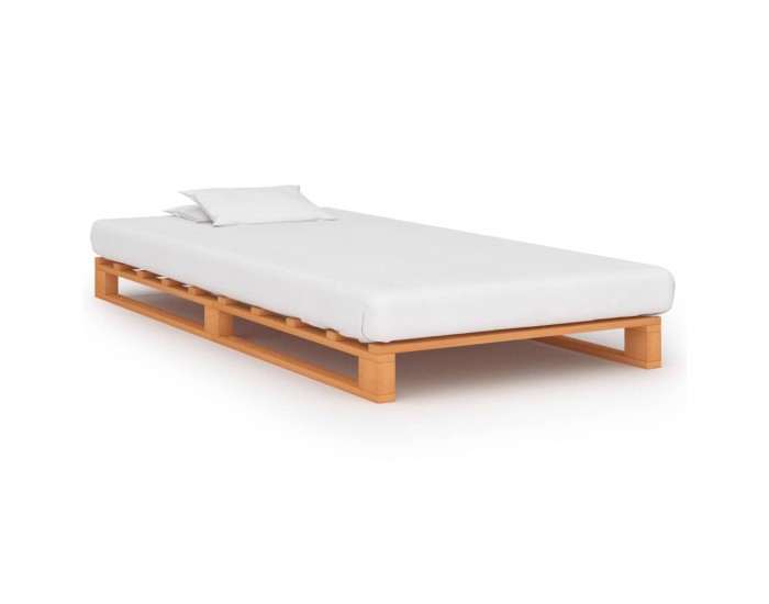 Sonata Палетна рамка за легло, кафява, бор масив, 100х200 см