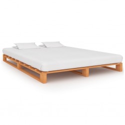 Sonata Палетна рамка за легло, кафява, бор масив, 120х200 см - Легла