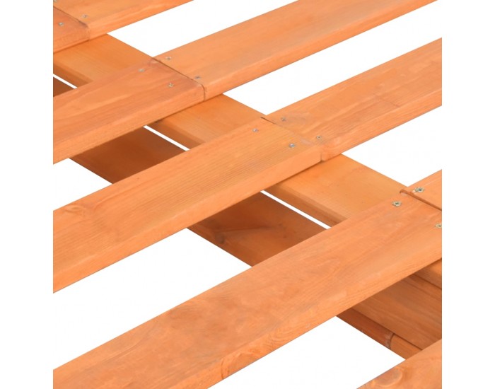 Sonata Палетна рамка за легло, кафява, бор масив, 140х200 см