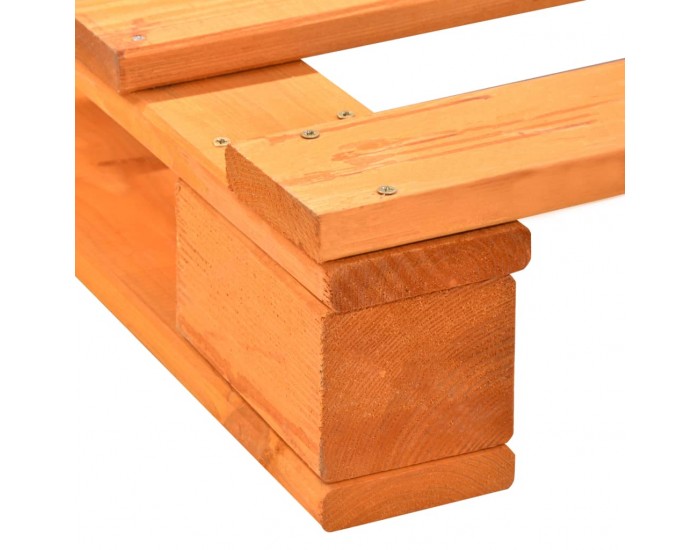 Sonata Палетна рамка за легло, кафява, бор масив, 140х200 см