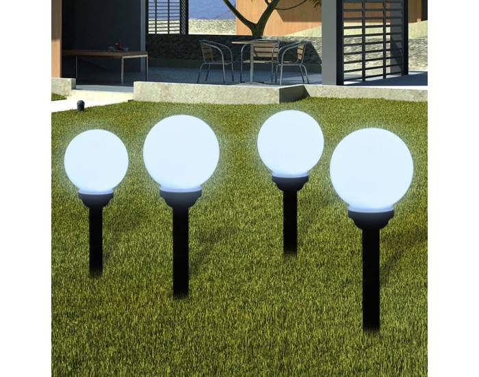 Sonata Градински лампи за пътека, 8 бр, LED, 15 см, с анкер за земя