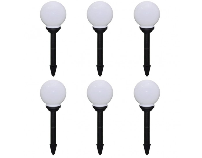 Sonata Градински лампи за пътека, 6 бр, LED, 20 см, с анкер за земя