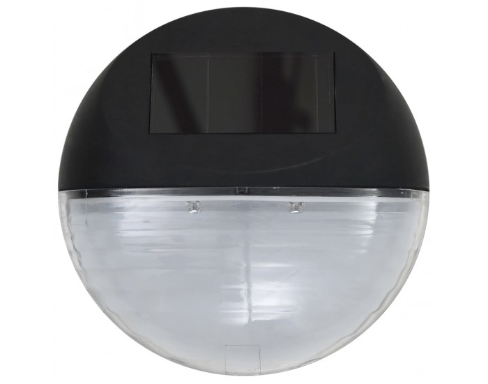 Sonata Градински соларни стенни лампи, LED, 24 бр, кръгли, черни