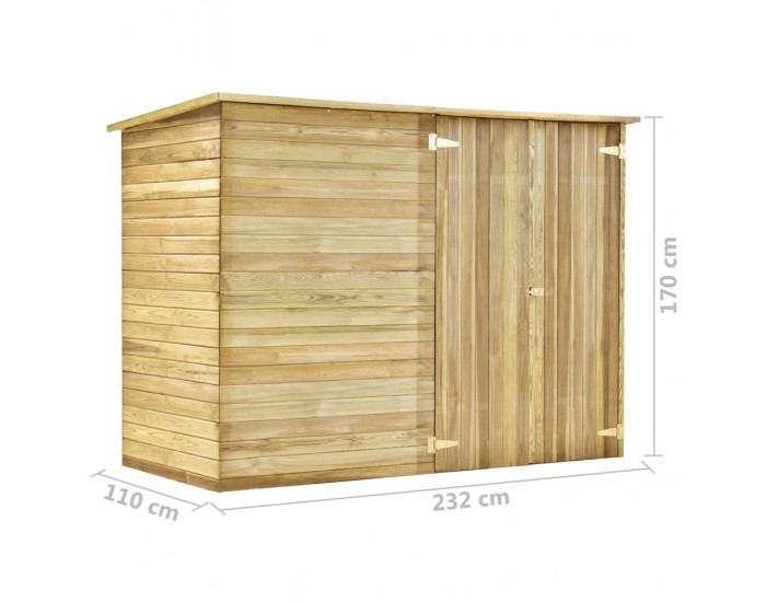 Sonata Градинска барака, 232x110x170 см, импрегниран бор