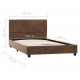 Sonata Рамка за легло, кафява, изкуствен велур, 100x200 см
