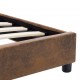 Sonata Рамка за легло, кафява, изкуствен велур, 120x200 см