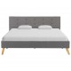 Sonata Рамка за легло, светлосива, плат, 140x200 см