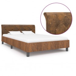 Sonata Рамка за легло, кафява, изкуствен велур, 120x200 см - Спалня