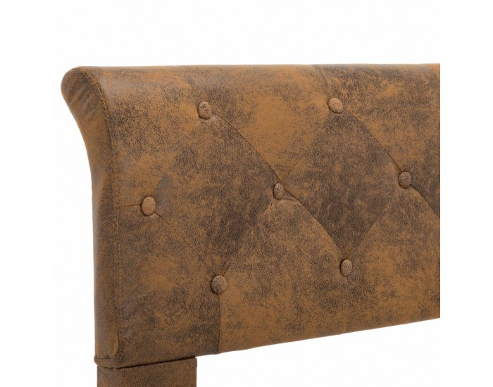 Sonata Рамка за легло, кафява, изкуствен велур, 120x200 см