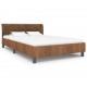 Sonata Рамка за легло, кафява, изкуствен велур, 140x200 см