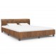 Sonata Рамка за легло, кафява, изкуствен велур, 160x200 см