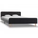 Sonata Рамка за легло, тъмносива, конопен плат, 160x200 см