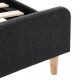 Sonata Рамка за легло, тъмносива, конопен плат, 160x200 см