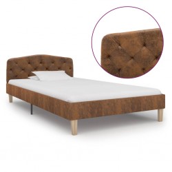 Sonata Рамка за легло, кафява, изкуствен велур, 90x200 см - Спалня