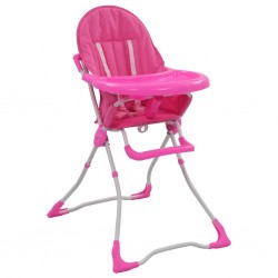 Sonata Високо бебешко столче за хранене, розово и бяло - Бебешко обзавеждане