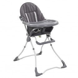 Sonata Високо бебешко столче за хранене, сиво и бяло - Детска стая