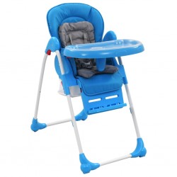 Sonata Високо бебешко столче за хранене, синьо и сиво - Детска стая