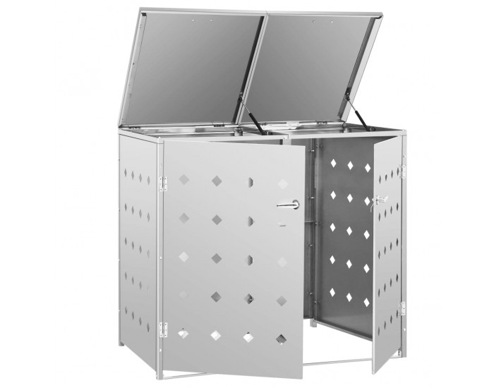 Sonata Двоен навес за кофа за смет 240 л, неръждаема стомана Sonata Двоен навес за кофа за смет 240 л, неръждаема стомана