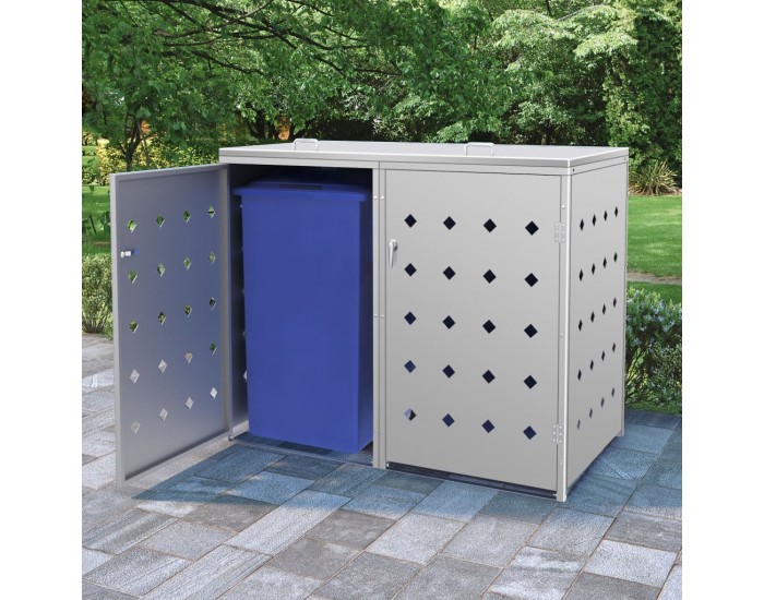 Sonata Двоен навес за кофа за смет 240 л, неръждаема стомана Sonata Двоен навес за кофа за смет 240 л, неръждаема стомана