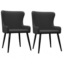 Sonata Трапезни столове, 2 бр, черни, текстил - Трапезни столове