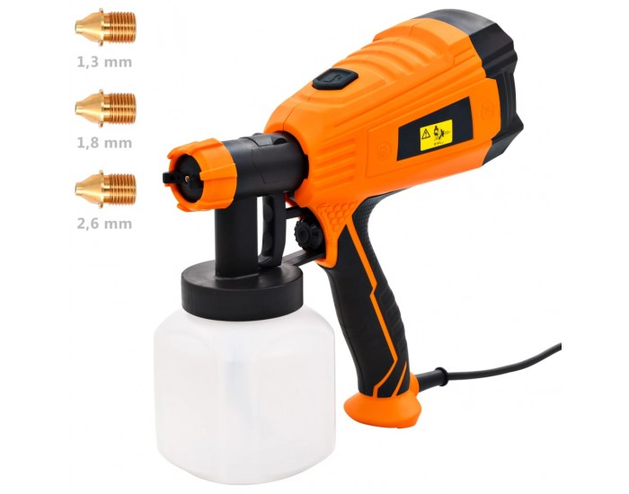 Sonata Електрически пистолет за боядисване 3 накрайника 500 W 800 мл Sonata Електрически пистолет за боядисване 3 накрайника 500 W 800 мл