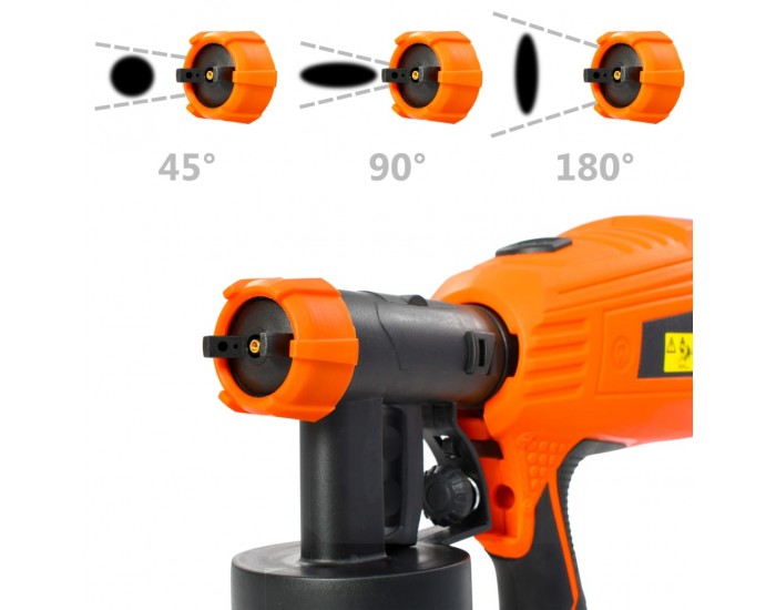 Sonata Електрически пистолет за боядисване 3 накрайника 500 W 800 мл Sonata Електрически пистолет за боядисване 3 накрайника 500 W 800 мл