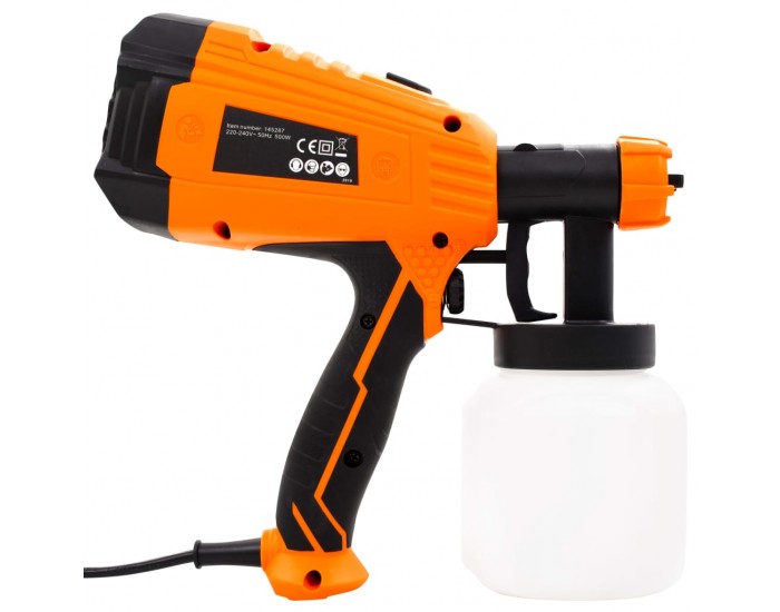 Sonata Електрически пистолет за боядисване 3 накрайника 500 W 800 мл Sonata Електрически пистолет за боядисване 3 накрайника 500 W 800 мл