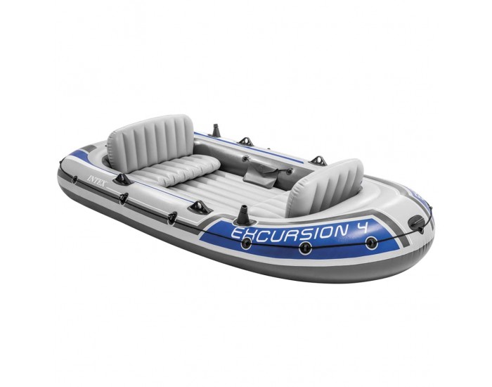 Intex Надуваем комплект лодка Excursion 4 с двигател и скоба