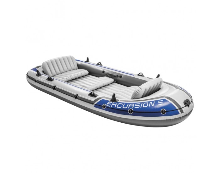 Intex Надуваем комплект лодка Excursion 5 с двигател и скоба