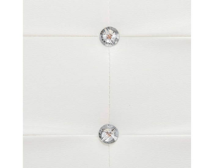 Sonata Легло с матрак, бяло, изкуствена кожа, 140x200 см