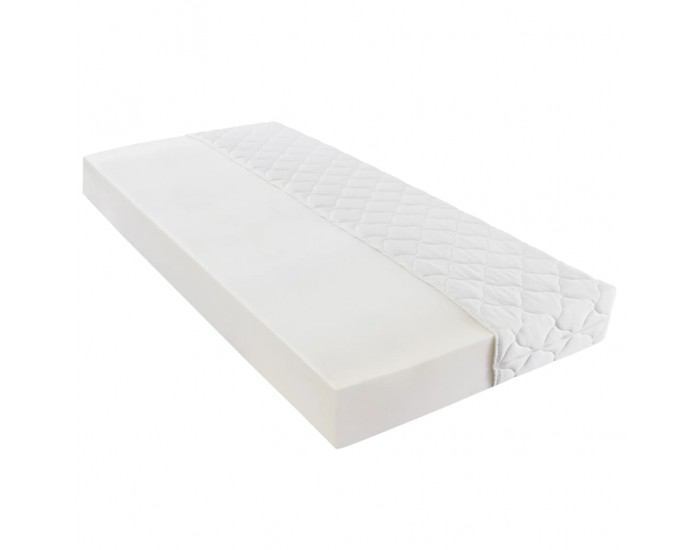 Sonata Легло с матрак, бяло, изкуствена кожа, 160x200 cм