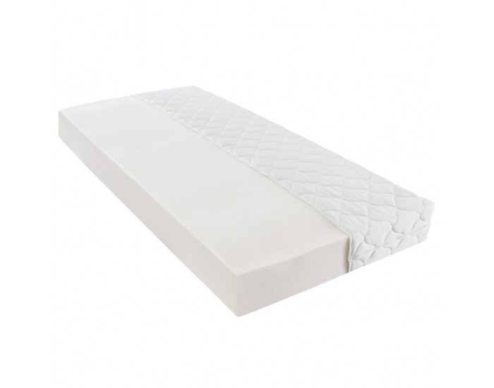 Sonata Легло с матрак, бяло, изкуствена кожа, 180x200 см