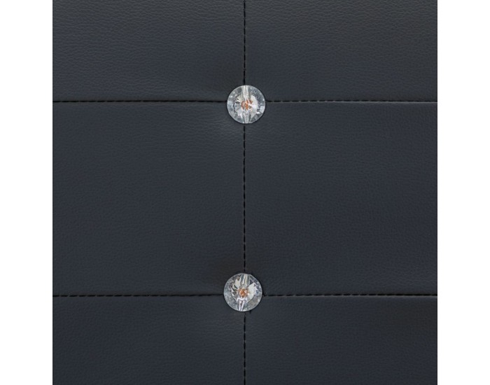 Sonata Легло с матрак, черно, изкуствена кожа, 140x200 см
