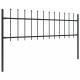 Sonata Градинска ограда с пики, стомана, 3,4x0,6 м, черна