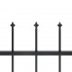 Sonata Градинска ограда с пики, стомана, 8,5x0,6 м, черна