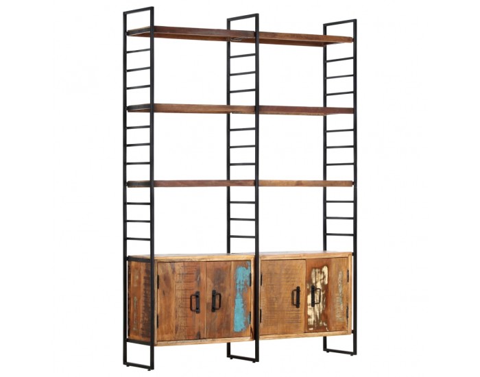 Sonata Библиотека с 4 нива 124x30x180 см регенерирана дървесина масив