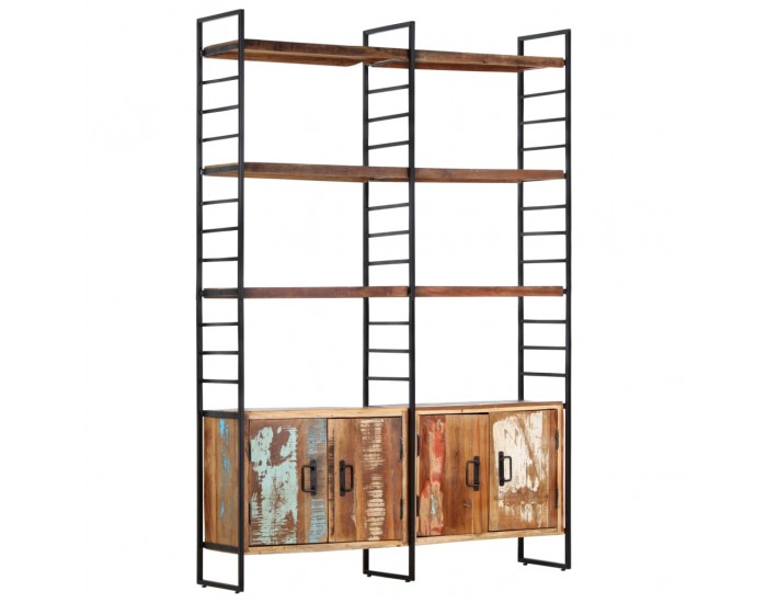 Sonata Библиотека с 4 нива 124x30x180 см регенерирана дървесина масив