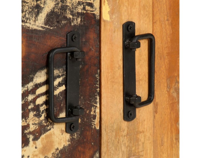 Sonata Библиотека с 4 нива, 80x30x180 см, регенерирана дървесина масив