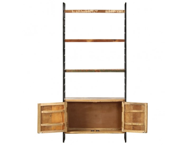 Sonata Библиотека с 4 нива, 80x30x180 см, регенерирана дървесина масив