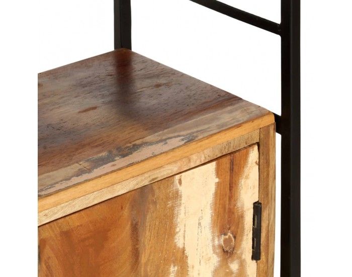 Sonata Библиотека с 4 нива, 80x30x180 см, регенерирана дървесина масив