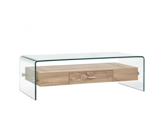 Sonata H Маса за кафе, прозрачна, 98x45x31 см, закалено стъкло