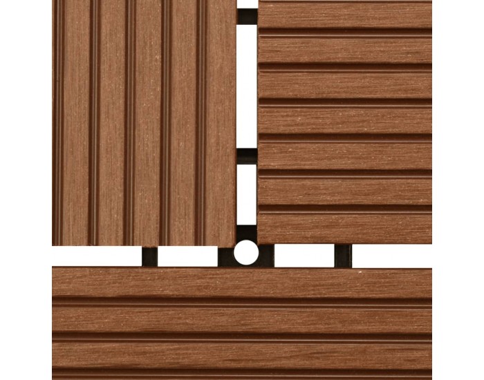 Sonata 22 бр декинг плочки, 30x30 см, 2 кв.м., WPC, кафяви Sonata 22 бр декинг плочки, 30x30 см, 2 кв.м., WPC, кафяви