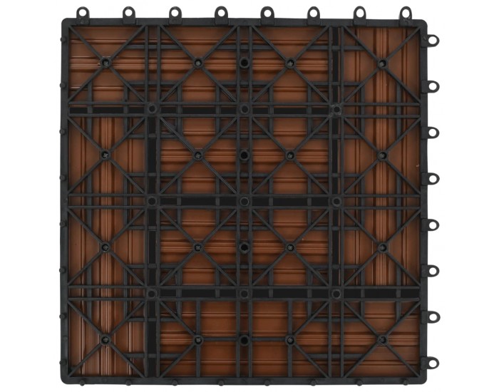 Sonata 22 бр декинг плочки, 30x30 см, 2 кв.м., WPC, кафяви Sonata 22 бр декинг плочки, 30x30 см, 2 кв.м., WPC, кафяви