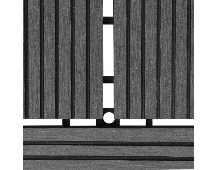 Sonata 22 бр декинг плочки, 30x30 см, 2 кв.м., WPC, сиви Sonata 22 бр декинг плочки, 30x30 см, 2 кв.м., WPC, сиви