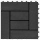 Sonata 22 бр декинг плочки, 30x30 см, 2 кв.м., WPC, черни