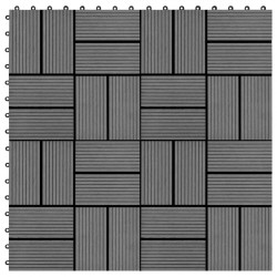 Sonata 22 бр декинг плочки, 30x30 см, 2 кв.м., WPC, сиви - Материали за декорация